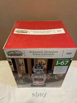 Gemmy Airblown inflatable Animated lighted Robot Christmas Decoration RARE 6