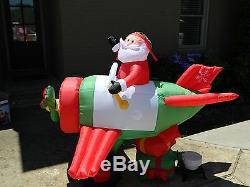 Gemmy Animated Airplane Airblown Inflatable Lights Up Propeller Moves USED ONCE