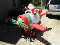 Gemmy Animated Airplane Airblown Inflatable Lights Up Propeller Moves USED ONCE