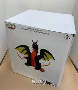 Gemmy Animated Fire & Ice Dragon & Pumpkin Halloween Airblown Inflatable Prop 9