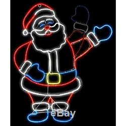 Gemmy Animated Light Glo Inflatable Santa Lighted Outdoor Christmas Decoration