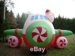 Gemmy COLOSSAL 18-1/2' Air Santa Elf Airplane Jet Airblown Inflatable Christmas