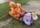 Gemmy Christmas Airblown Inflatable 8 Disney Winnie The Pooh Log Sled Scene