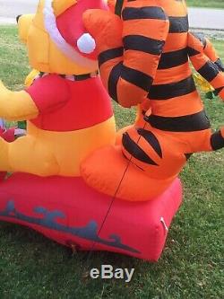 Gemmy Christmas Airblown Inflatable 8 L Disney Winnie The Pooh Sled Scene