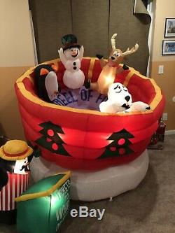 Gemmy Christmas Airblown Inflatable Animated Wheel Of Fun Blow Up Yard Decor