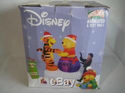 Gemmy Christmas Airblown Inflatable Winnie The Pooh Animated Light Up