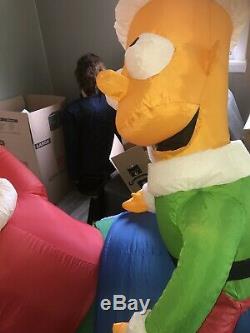 Gemmy Christmas Simpson Homer Sleigh Rare Htf Airblown Blowup Inflatable