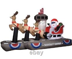 Gemmy Colossal 13' Deercraft Carrier Christmas Airblown Lighted Inflatable-NEW