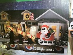 Gemmy Colossal 13' Deercraft Carrier Christmas Airblown Lighted Inflatable-NEW