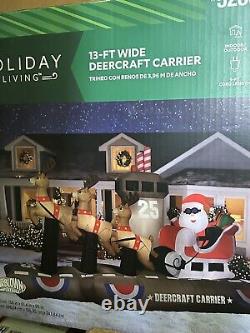 Gemmy Colossal 13' Deercraft Carrier Christmas Airblown Lighted Inflatable-NEW