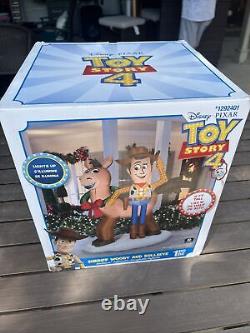 Gemmy Disney 6 ft Toy story 4 Sheriff Woody and Bullseye Airblown Inflatable NIB