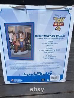 Gemmy Disney 6 ft Toy story 4 Sheriff Woody and Bullseye Airblown Inflatable NIB