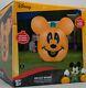 Gemmy Disney 9.5 Ft Halloween Mickey Mouse Jack O Lantern Pumpkin Inflatable Nib