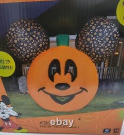 Gemmy Disney 9.5 ft Halloween Mickey Mouse Jack O Lantern Pumpkin Inflatable New