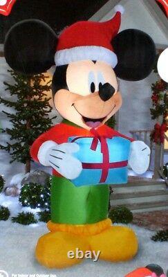 Gemmy Disney 9 Foot Tall Lighted MICKEY MOUSE Christmas Inflatable Airblown