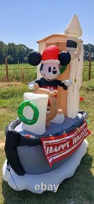 Gemmy Disney 90th Christmas 7 ft Mickey Mouse Willie Steamboat Inflatable Gemmy Disney 90th Christmas 7 ft Mickey Mouse Willie Steamboat Inflatable