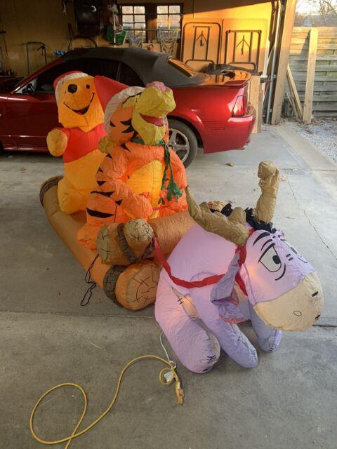 Gemmy Disney Christmas Inflatable Air Blown Pooh Tigger Eeyore