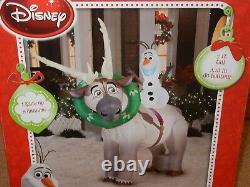 Gemmy Disney Frozen Olaf & Sven Inflatable 7 Feet Tall Brand New Free Usps Ship