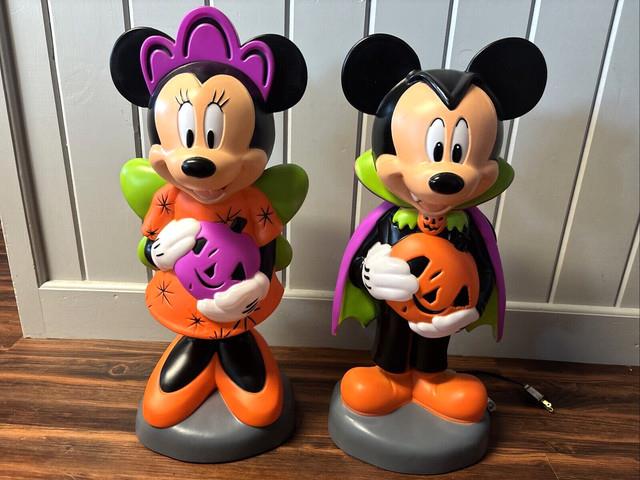 Gemmy Disney Mickey & Minnie Mouse 24 Lighted Halloween Blow Mold Set 2024 New