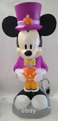 Gemmy Disney Mickey Mouse and Minnie Mouse Halloween Blow Mold Some Damage? A