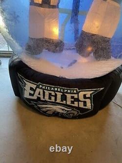 Gemmy Extremely NFL football philadelphia eagles Snow Globe hurts 6