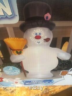 Gemmy Frosty The Snowman Airblown Inflatable 10ft Lightsync Animates Music Led