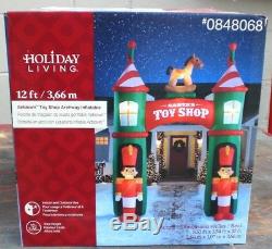 Gemmy Giant 12 Ft Tall Lighted Santa's Toy Shop Archway Christmas Inflatable New