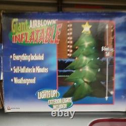 Gemmy Giant Airblown Inflatable Yard Ornament Christmas Tree Lighted 8 Ft