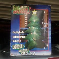 Gemmy Giant Airblown Inflatable Yard Ornament Christmas Tree Lighted 8 Ft