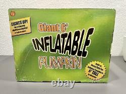 Gemmy Giant Inflatable 6' Light Up Inflatable Halloween Pumpkin 2001 New