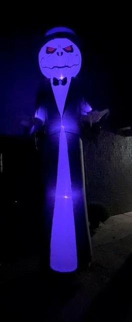 Gemmy Giant-sized 12ft Short Circuit Led Grimace Pumpkin Reaper Inflatable Works