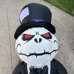 Gemmy Giant-Sized 12ft Short Circuit LED Grimace Pumpkin Reaper Inflatable Works