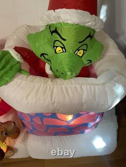 Gemmy Grinch With Max Chimney Animated 6ft Airblown Inflatable Light Up RareREAD Gemmy Grinch With Max Chimney Animated 6ft Airblown Inflatable Light Up RareREAD