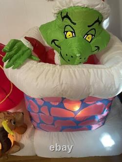 Gemmy Grinch With Max Chimney Animated 6ft Airblown Inflatable Light Up RareREAD Gemmy Grinch With Max Chimney Animated 6ft Airblown Inflatable Light Up RareREAD