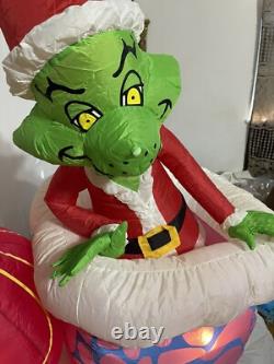 Gemmy Grinch With Max Chimney Animated 6ft Airblown Inflatable Light Up RareREAD Gemmy Grinch With Max Chimney Animated 6ft Airblown Inflatable Light Up RareREAD