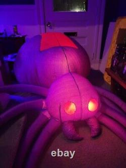 Gemmy Halloween Airblown Inflatable Purple Sparkle Spider 8.5' Prop Decoration