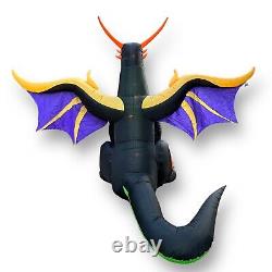 Gemmy Halloween Dragon Airblown Inflatable 13' W 11.5' H Black Purple Gold Green