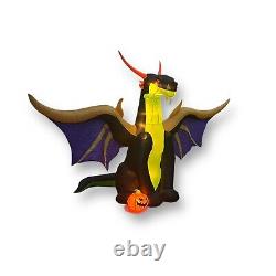 Gemmy Halloween Dragon Airblown Inflatable 13' W 11.5' H Black Purple Gold Green