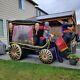 Gemmy Halloween Inflatable Skeleton Withhorsedrawn Carriage Hearse 12' Lights Read