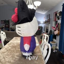 Gemmy Hello Kitty Airblown Inflatable Halloween Witch 3.5 Feet EUC
