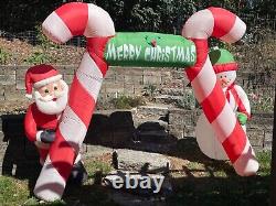 Gemmy Home Accents 9.5 ft wide Merry Christmas candy cane archway