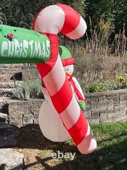 Gemmy Home Accents 9.5 ft wide Merry Christmas candy cane archway