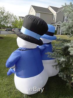 Gemmy Inflatable Airblown Christmas Snowman Family Mom Dad Kid Children Blow Up