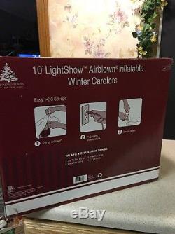 Gemmy LightShow Christmas Carolers Airblown Inflatable with Music Holiday NIB 10
