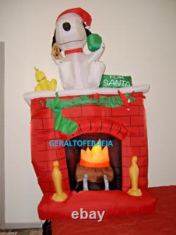 Gemmy Peanuts 2016, Inflatable Snoopy Fireplace, 7ft, See Video