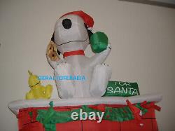 Gemmy Peanuts 2016, Inflatable Snoopy Fireplace, 7ft, See Video