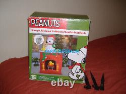 Gemmy Peanuts 2016, Inflatable Snoopy Fireplace, 7ft, See Video