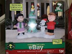 Gemmy Peanuts Airblown Inflatable Christmas Snoopy Charlie Brown Plays Songs