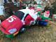 Gemmy Santa Airblown Inflatable Race Car Nascar Christmas 8 Foot