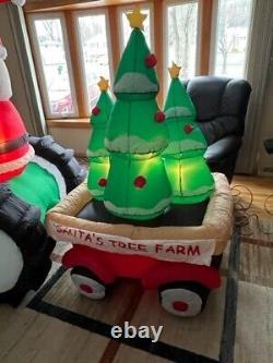 Gemmy Santas Tree Farm Inflatable 8 ft. Long. Lights up